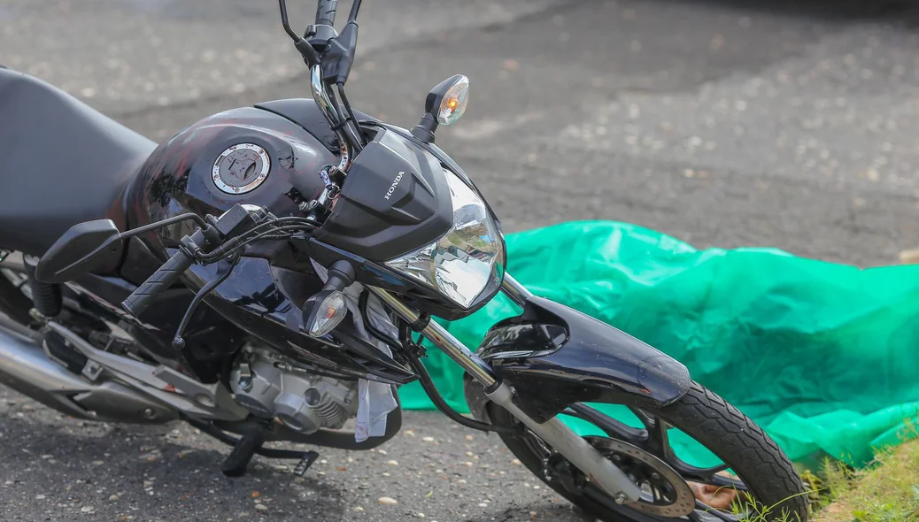 Motocicleta usada no assalto
