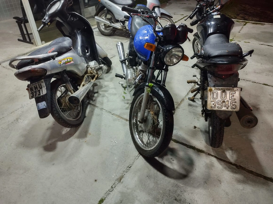 Motos recuperadas pelos policiais de Campo Maior
