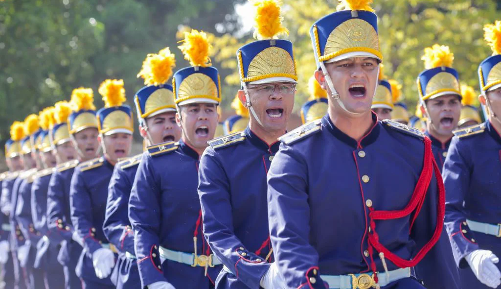 Os alunos oficiais do 1º ano do curso de formação de oficiais