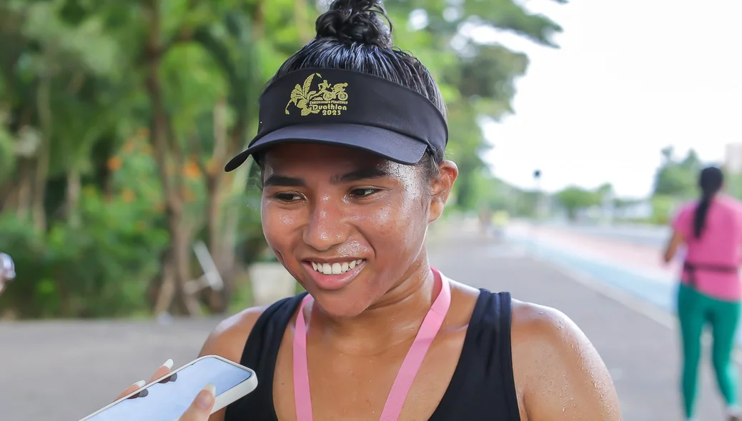 Paloma Vieira, atleta que compareceu a corrida