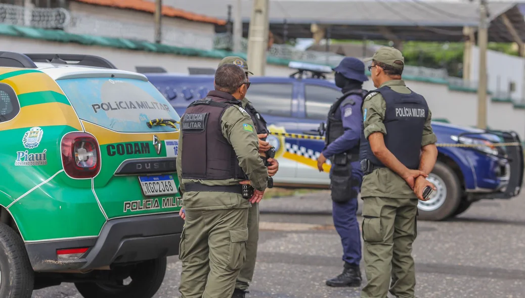 Policiais na ocorrência