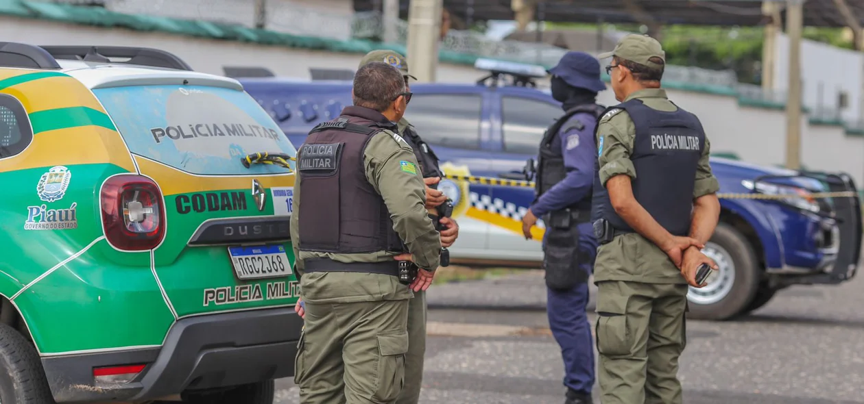 Policiais na ocorrência