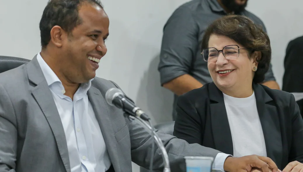 Presidente da Câmara, Enzo Samuel, e Vereadora Graça Amorim