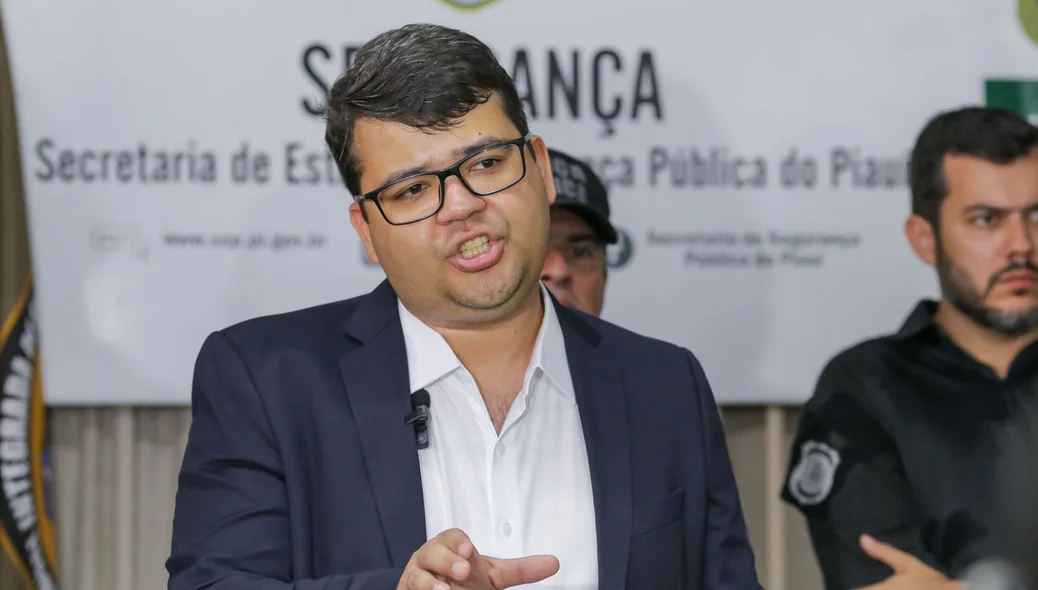 Secretario de Segurança Chico Lucas falou em coletiva realizada na SSP-PI