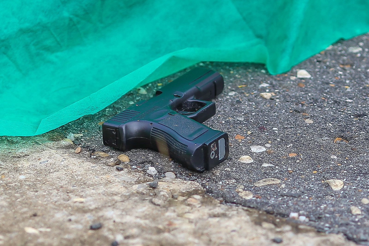 Simulacro usado pelo bandido