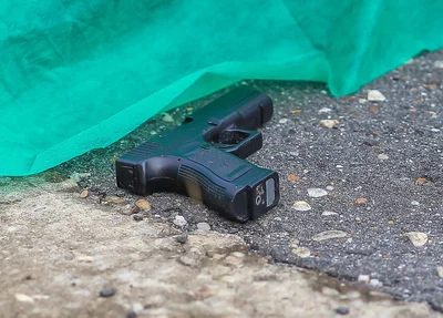Simulacro usado pelo bandido