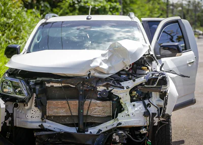 Situação da S10 após a colisão