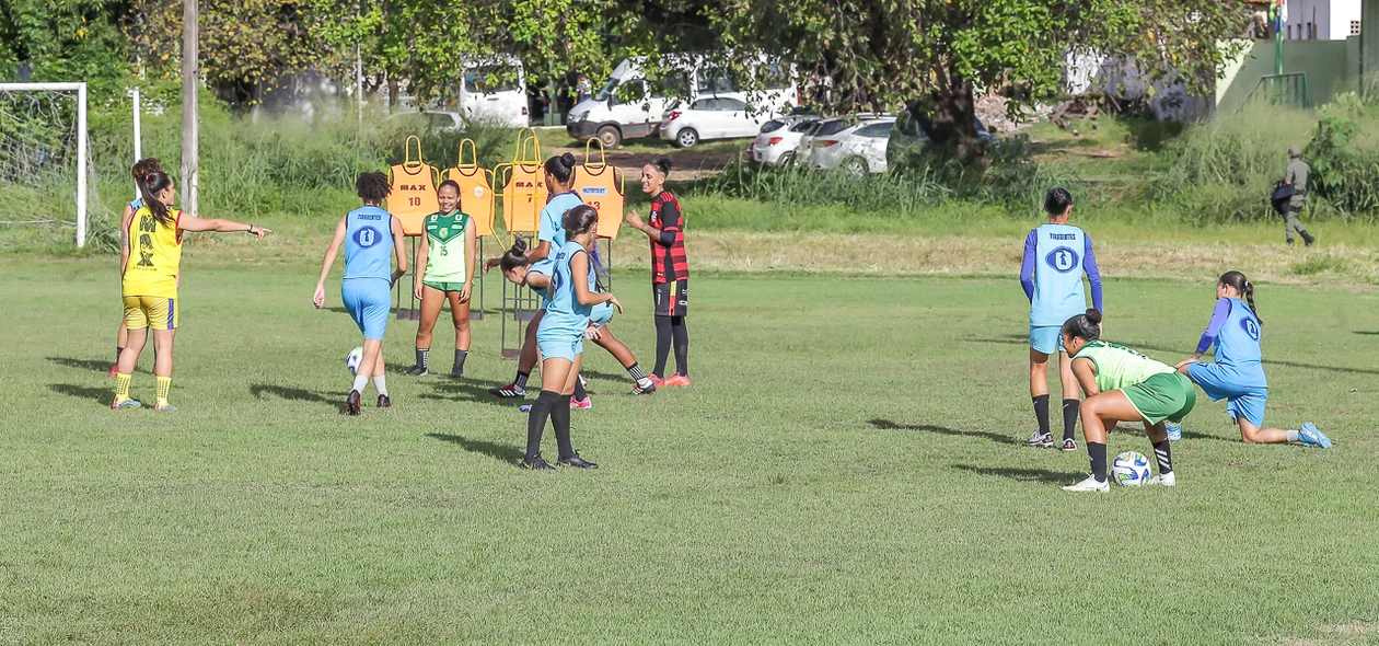Tigresas treinaram no campo do CFAP