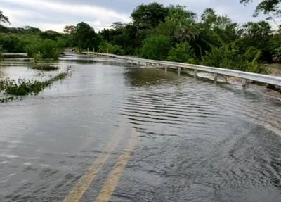 Trecho da BR 222 interditado