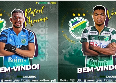 Váva e Rafael foram anunciados pelo Altos como reforços para a Série C