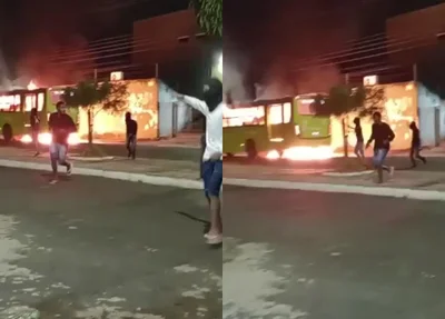 Vídeo mostra bandidos em ataque a ônibus em Teresina
