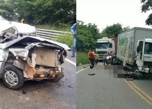 Acidente entre sete veículos no Ceará