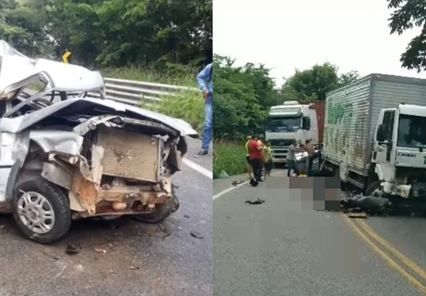 Acidente entre sete veículos no Ceará