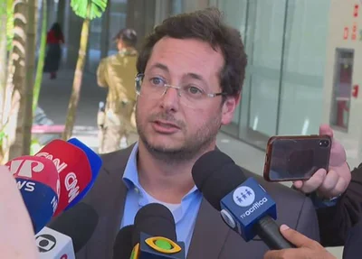 Advogado Fabio Wajngarten durante coletiva de imprensa em Brasília