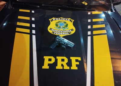 Arma apreendida pela PRF