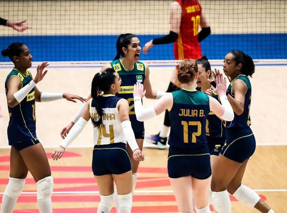 Brasil sofre derrota por 3 sets a 2 diante da China na Liga das Nações