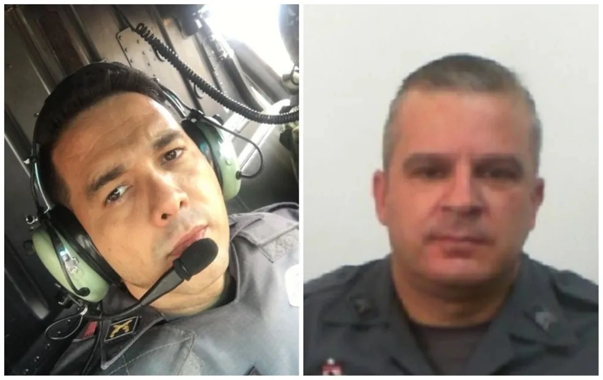 Capitão Josias Justi e sargento Roberto da Silva
