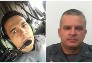 Capitão Josias Justi e sargento Roberto da Silva
