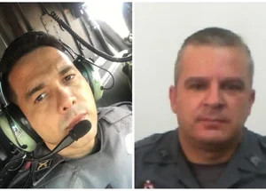 Capitão Josias Justi e sargento Roberto da Silva