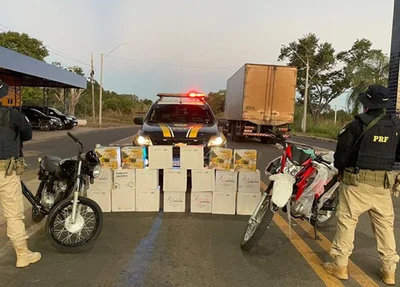 Carga de vinho ilegal apreendida pela PRF em Floriano