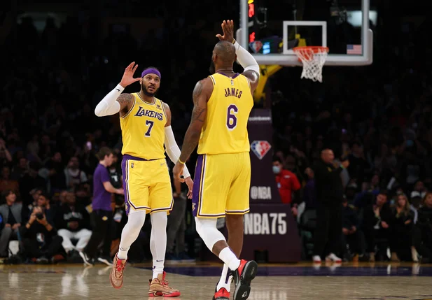 Carmelo Anthony fez dupla com LeBron James nos Lakers