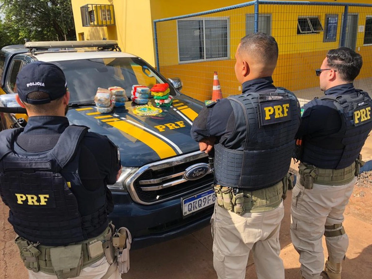 Cocaína apreendida pela PRF em Pico