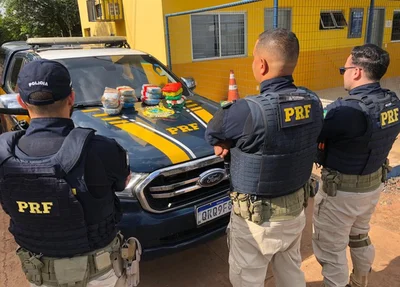 Cocaína apreendida pela PRF em Pico