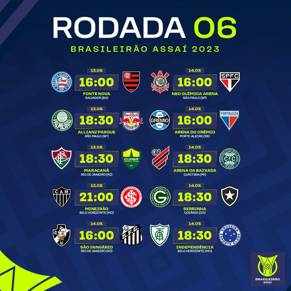 Jogos do Brasileirão hoje: veja quais times jogam pela 18ª rodada