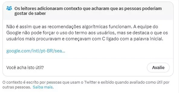 Contexto do Twitter adicionado ao tweet de Felipe Neto