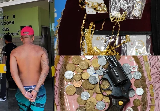 DHPP prendeu acusado de homicídio em posse de joias e arma de fogo na zona sul de Teresina