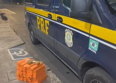 Droga encontrada dentro do ônibus em Teresina