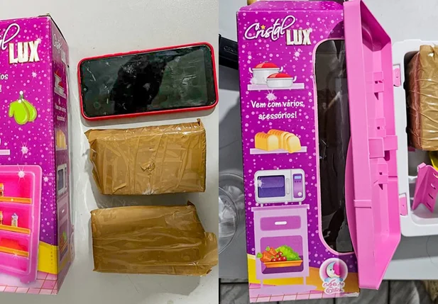 Droga escondida em brinquedo