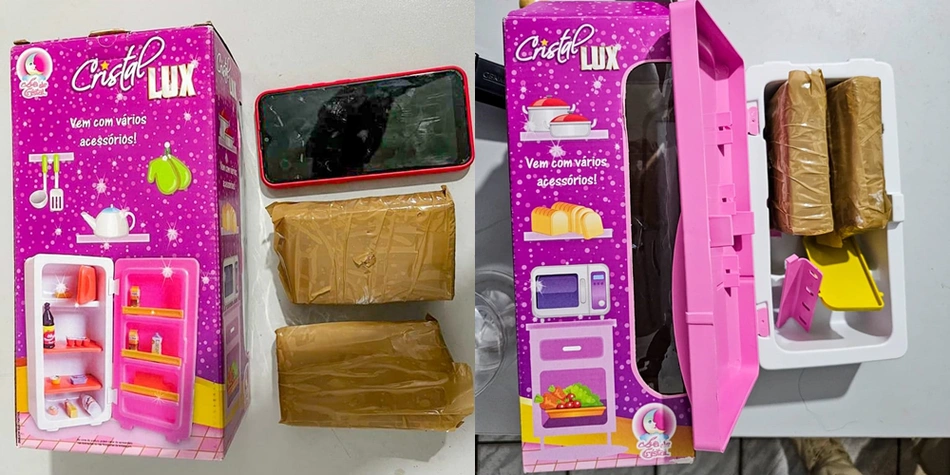 Droga escondida em brinquedo