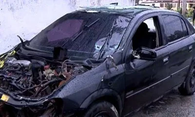 Estado do carro após a batida
