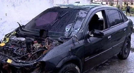 Estado do carro após a batida