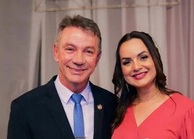 Governador Antonio Denarium e a esposa