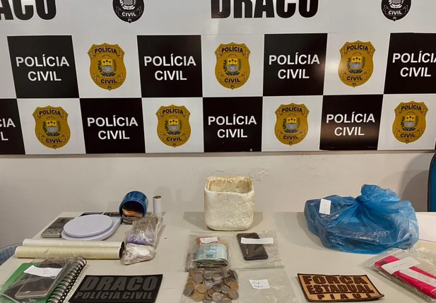 Ilícitos apreendidos durante operação do DRACO