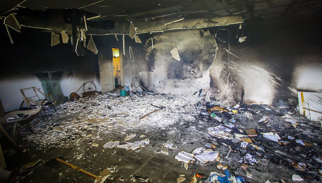 Incêndio atingiu escritório de empresa