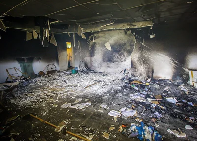 Incêndio atingiu escritório de empresa