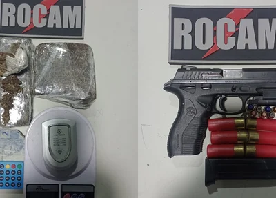 Itens apreendidos pela ROCAM na zona sul de Teresina