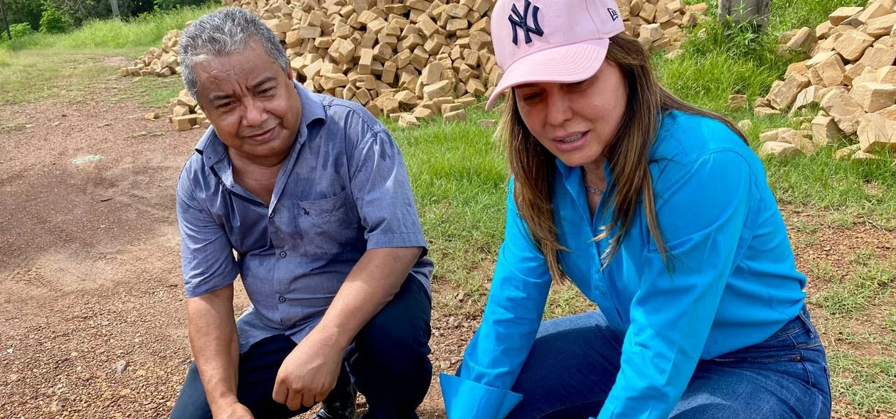 Ivanária Sampaio acompanha serviço no local das obras