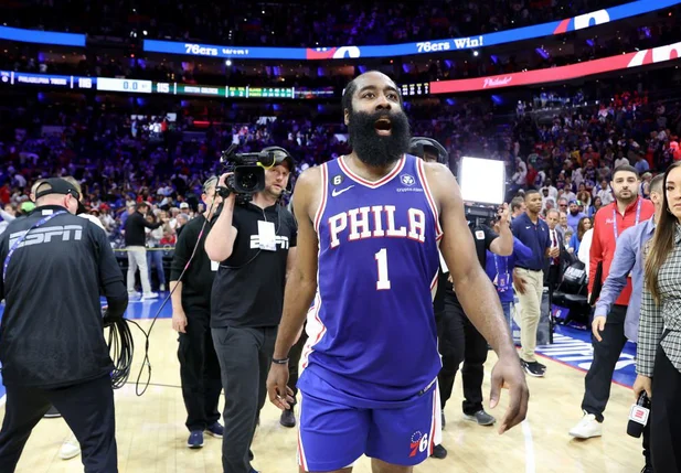 James Harden após a vitória dos Sixers no jogo 4 diante do Boston Celtics