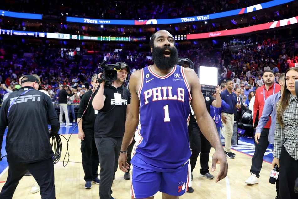 James Harden após a vitória dos Sixers no jogo 4 diante do Boston Celtics