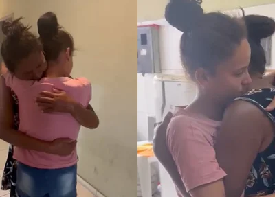 Jovem escravizada por 15 anos reencontrando a mãe