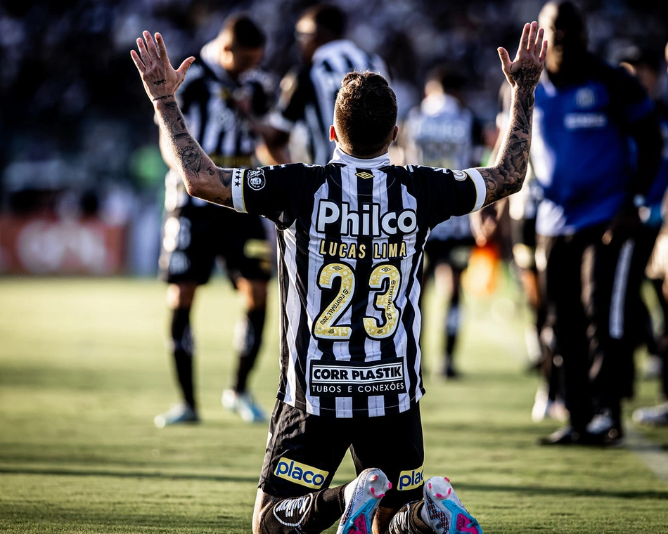 Lucas Lima chega a sete assistências em 17 jogos pelo Santos desde seu retorno