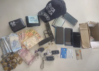 Material apreendido pela PM após perseguição na zona leste de Teresina