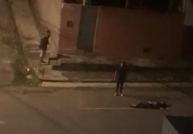 Momento em que a vítima desmaia