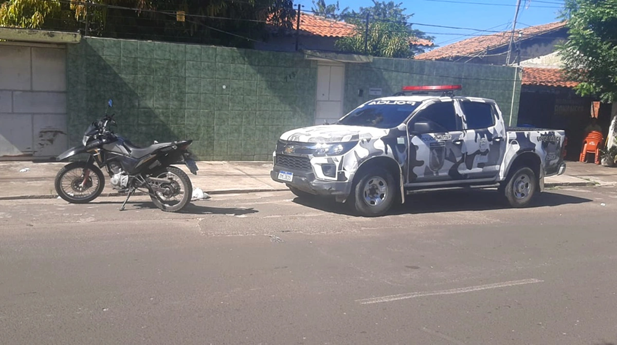 Motocicleta recuperada pela PM