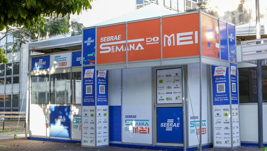 Um dos pontos da Semana do MEI 2023 localizado na Praça Rio Branco, Centro de Teresina