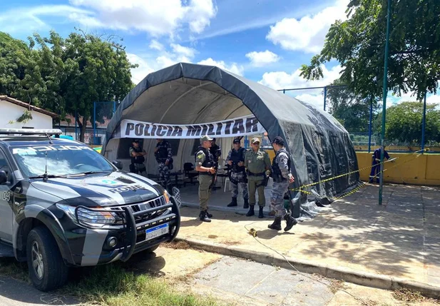 Posto de Comando montado na Vila Paraíso, bairro Promorar